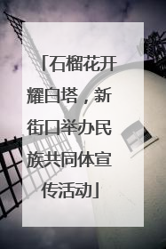 石榴花开耀白塔，新街口举办民族共同体宣传活动